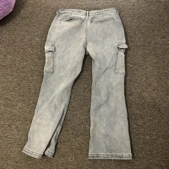 Vigoss Jagger Boot Cut Jeans Large Pockets Size 18 Light Wash - Picture 2 of 6